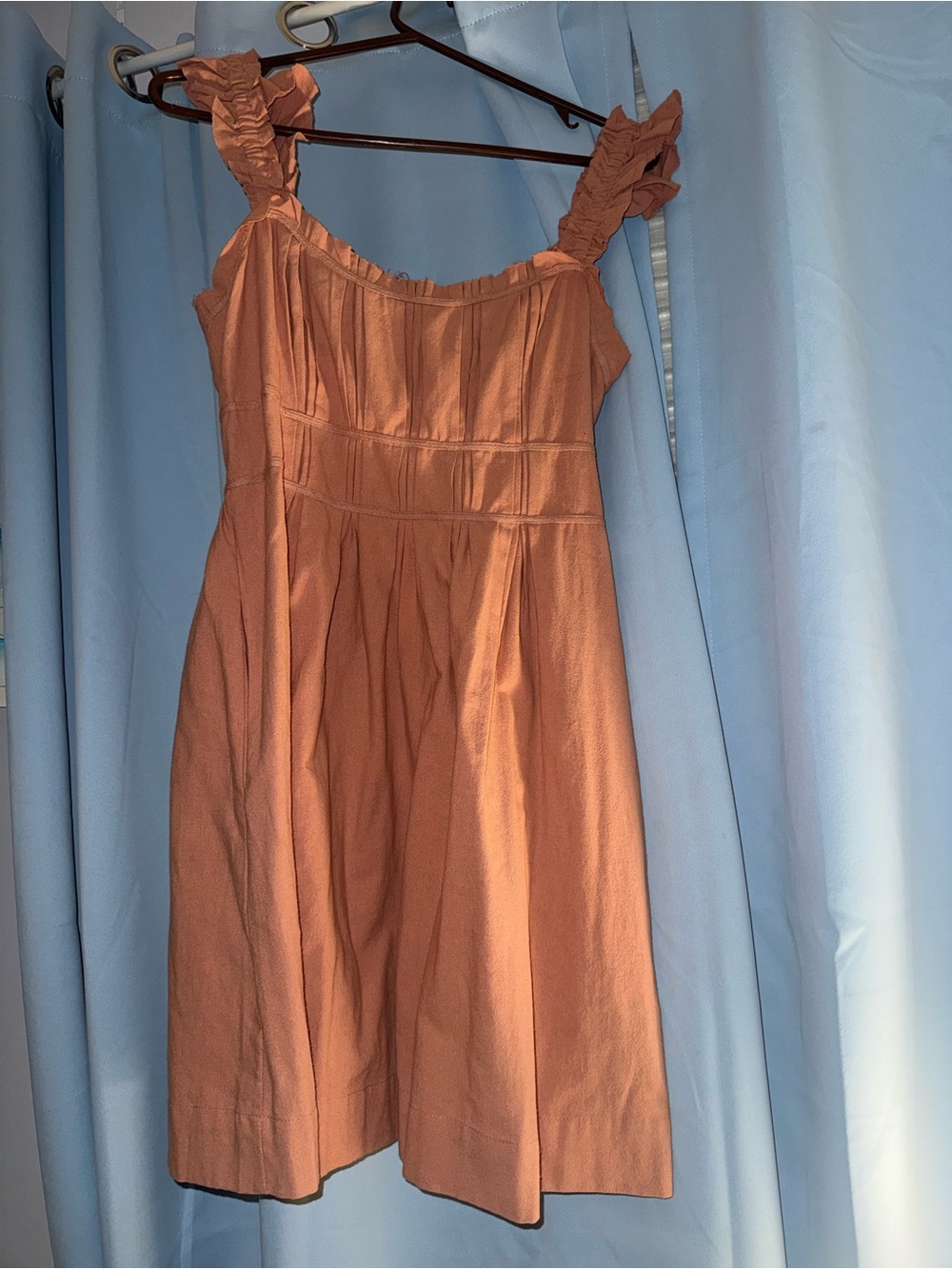 Steve Madden Rust Pink Ruffled Strap Sundress